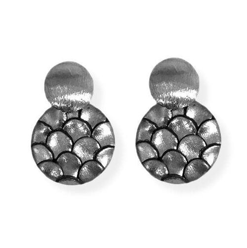 Marilia Capisani Ceramic Scales Earring - Silver