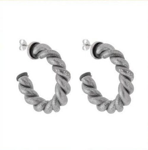 Spiral Ring Earring - Silver