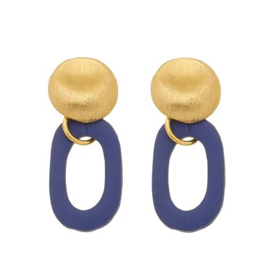 Ceramic Loop Earring - Blue
