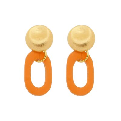 Boucle d'oreille en céramique - Orange