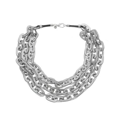 Keramik Loops Kurze Halskette Silber