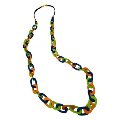 Tropische lange Halskette mit Keramikschleifen