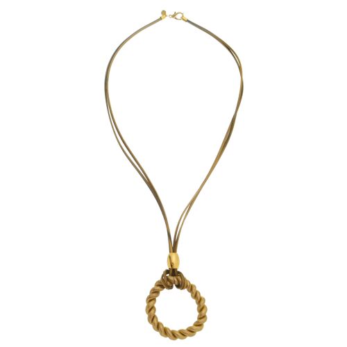 Spiral Ring Necklace - Gold