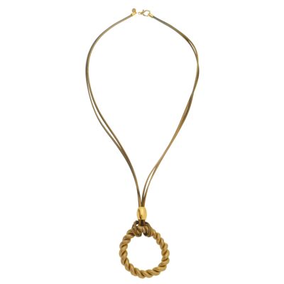 Spiral Ring Necklace - Gold