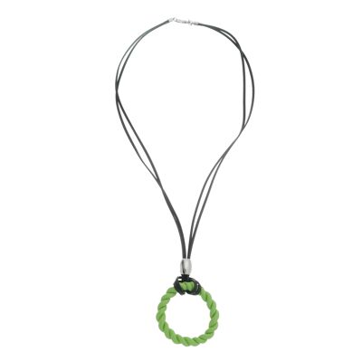Spiralring-Halskette - Grün