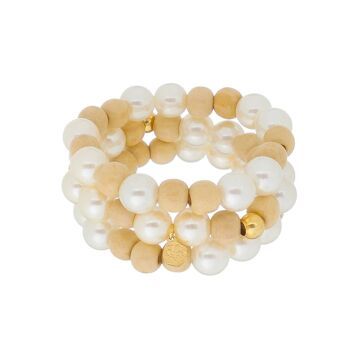 Bracelet Triple Perle et Pastel