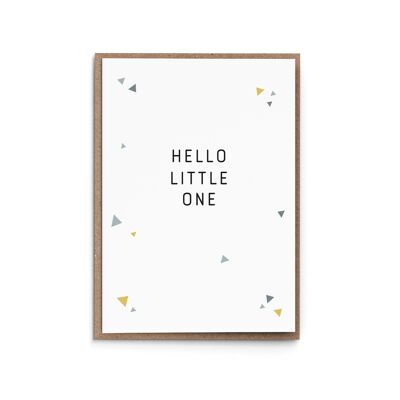 Greeting card "Hello little one" (gray)