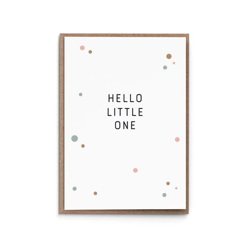 Grußkarte "Hello Little One" (rosé)
