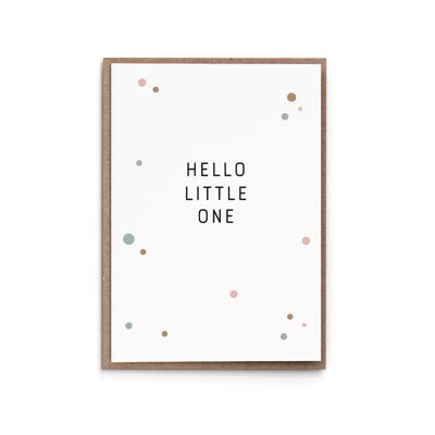 Greeting card "Hello Little One" (rose)