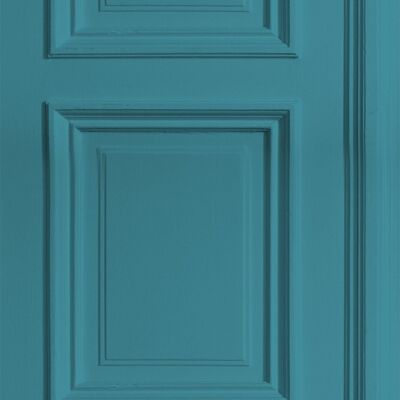 Teal Paneling Wallpaper