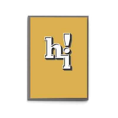 Greeting card "hi!"