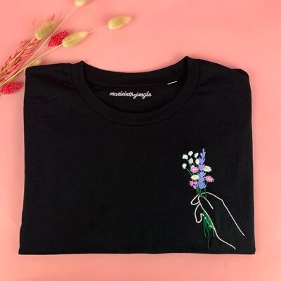 Camiseta bordada "Ramo de Flores"