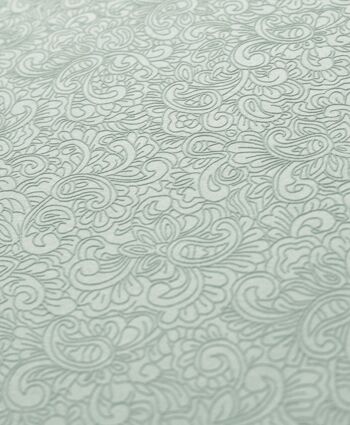 Papier Peint Texture Classico Paisley - Vert Français 2