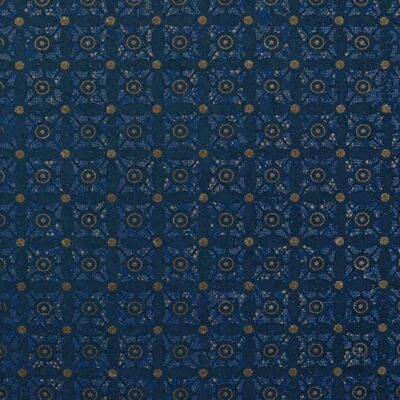 Papier peint à motifs de carreaux Classico - Bleu marine