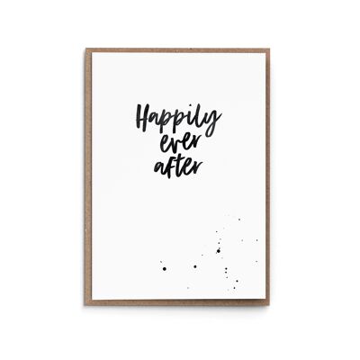 Greeting card "Happily ever after"