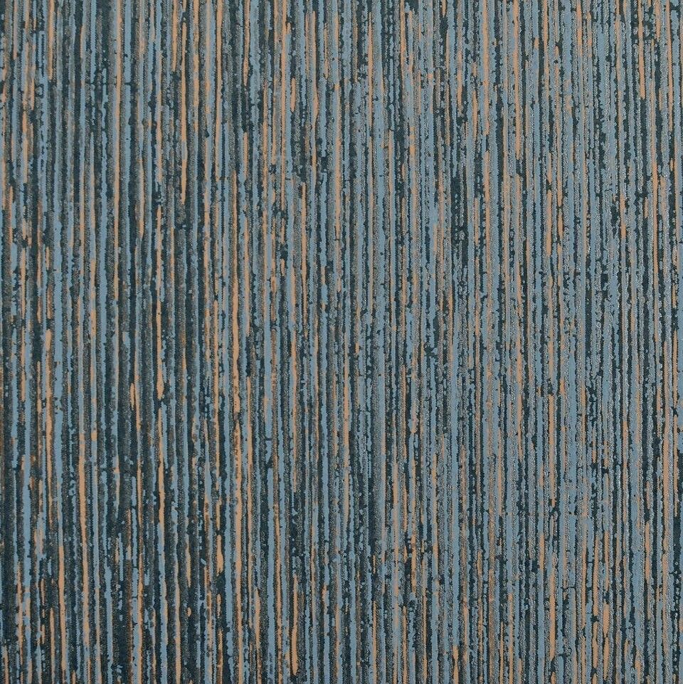 Carta da parati Moderna Grain Stripe - Blu