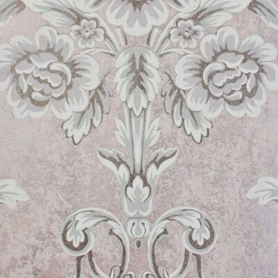 Wimpole Floral embossed wallpaper - Pink