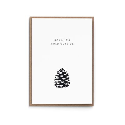 Winter card "Cold outside"