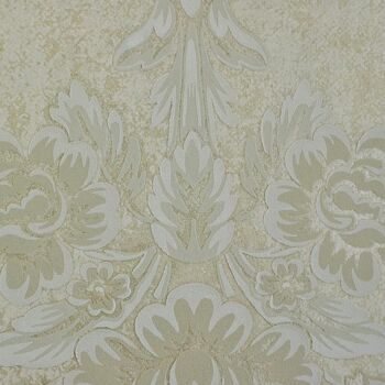 Papier peint gaufré Wimpole Floral - Crème