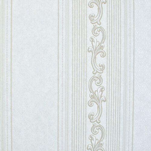 Audley  Decorative Stripe wallpaper - Cream