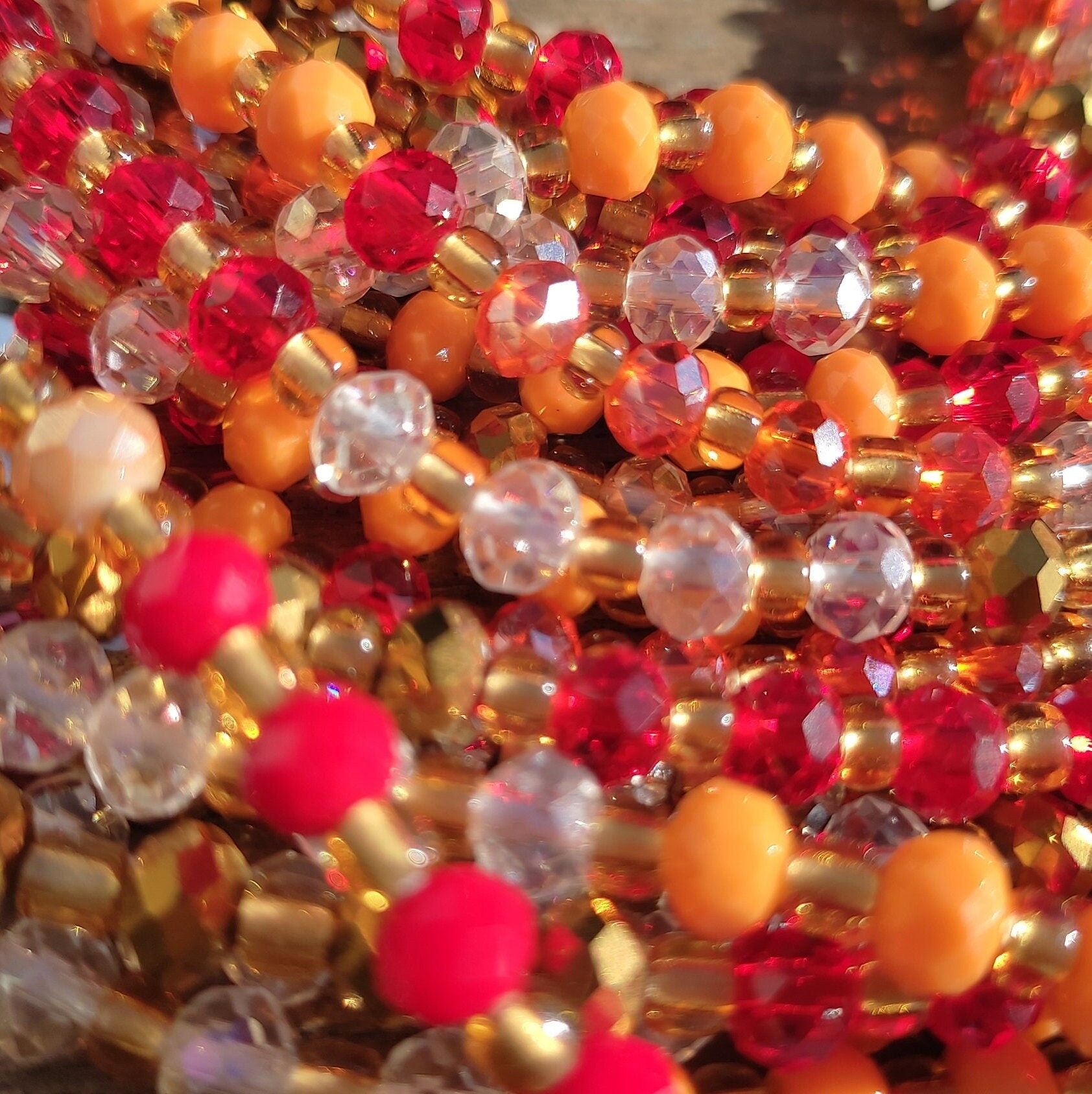Indian summer - 1 row - Golden clasp
