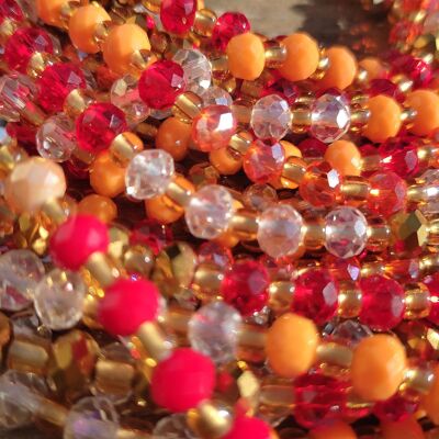 Indian summer - 2 rows - Golden clasp
