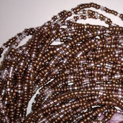 Iced mocha - 3 rows - Silver clasp