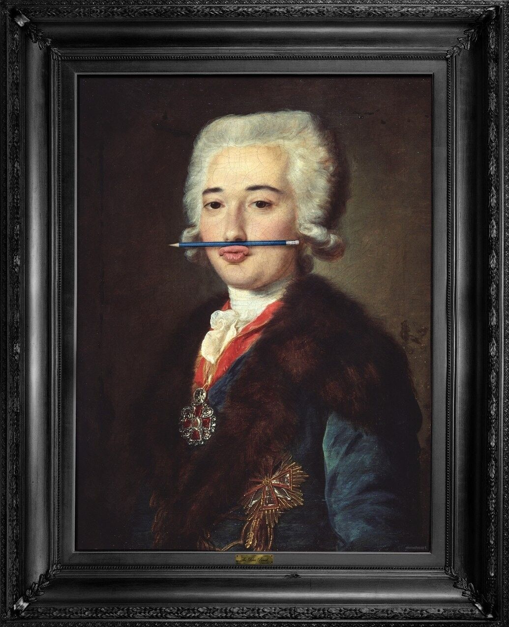 The Blue Pencil Canvas Large