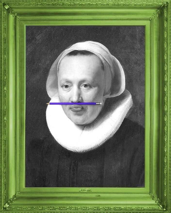 The Purple Pencil Canvas Large