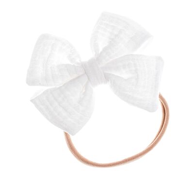 Lina White Bow