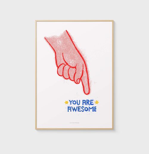 A5 Wall Art Print | You are awesome