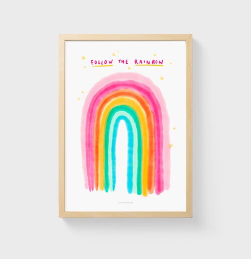 A5 Wall Art Print | Watercolor rainbow 1