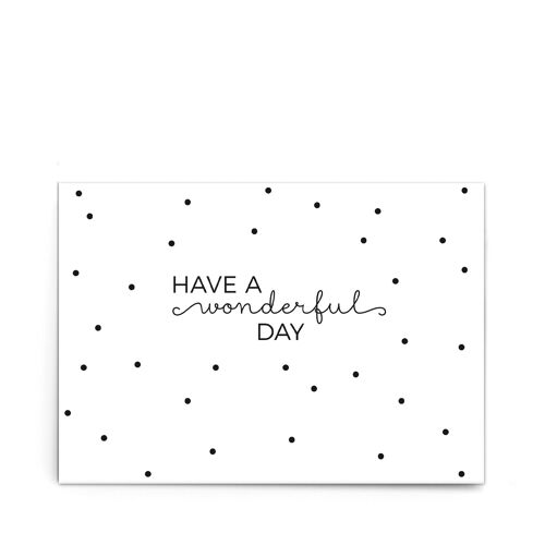 Postkarte "Wonderful Day"