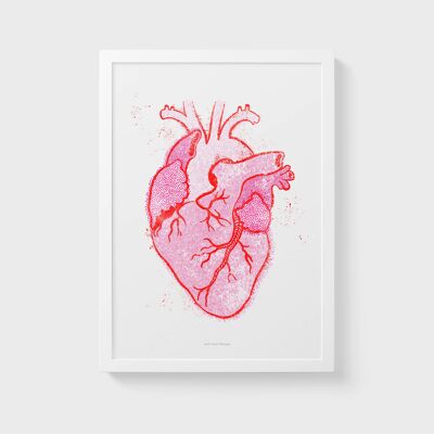 Stampa artistica da parete A5 | Cuore anatomico vintage