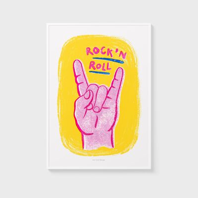 Impresión de arte de pared A5 | Rock and roll
