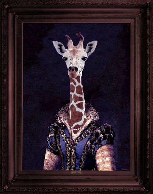 Giraffe Stretched Canvas Wall Art ' Dame Giralda' Canvas - Small
