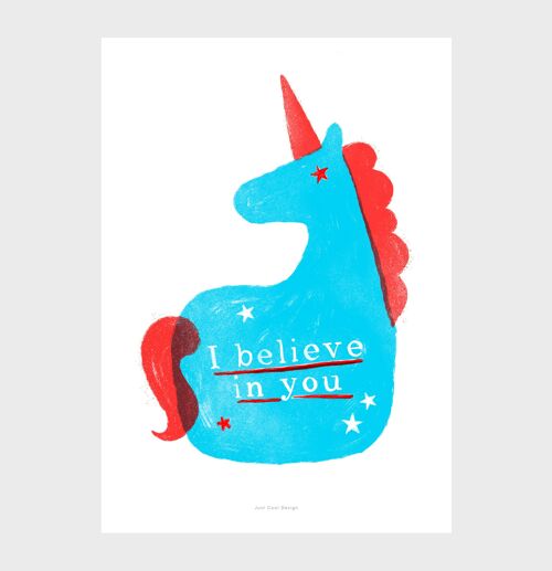A5 Wall Art Print | Magic unicorn