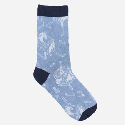 Les CHAUSSETTES bleu gris