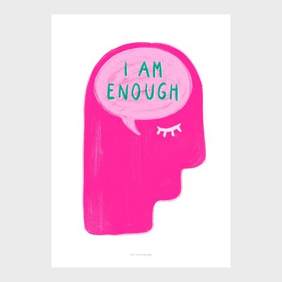 A5 Wall Art Print | I am enough