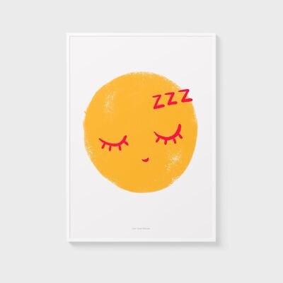 A5 Wall Art Print | Good night emoticon