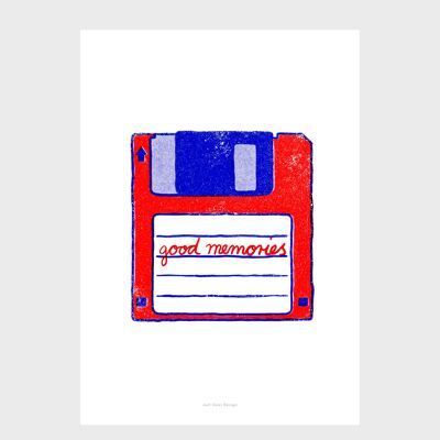 A5 Wall Art Print | Computer floppy disk