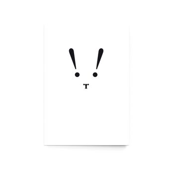 Carte postale "Typo Bunny"