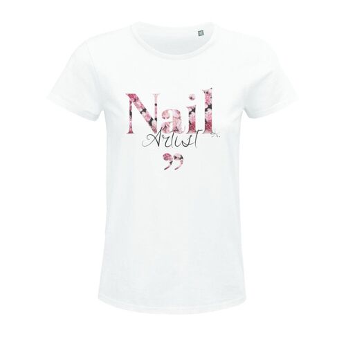 Pfingstrose T-Shirt - Nail Artist - Weiß