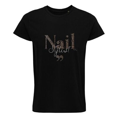 Camiseta unisex - Negro / Leo - Estilista de uñas