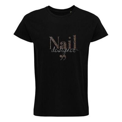 T-Shirt Unisexe - Noir / Lion - Créateur d'ongles
