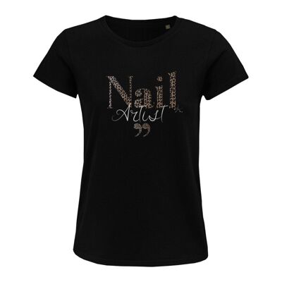 Camiseta Negra / Leo - Nail Artist