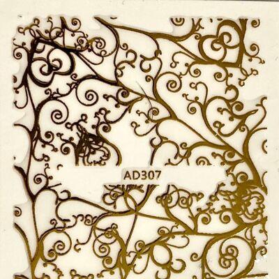 B-Stock Gold Pattern Sticker K-AD307