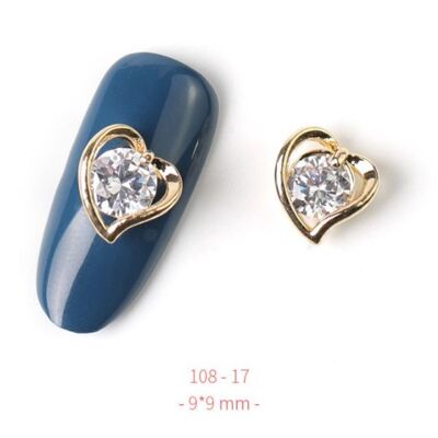 Luxury crystal stones - gold - 108-17