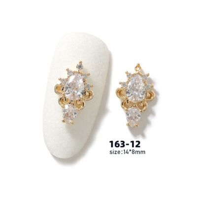 Piedras de cristal de lujo - oro - 163-12