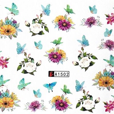 Watertransfer Sticker Flower - K30-A1502 Watertransfer Sticker Flower